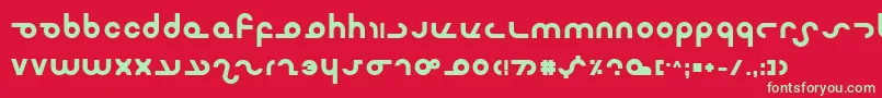 フォントMasterdomBold – 赤い背景に緑の文字