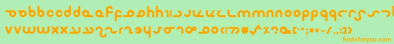 MasterdomBold Font – Orange Fonts on Green Background