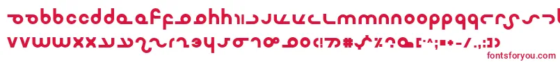 フォントMasterdomBold – 白い背景に赤い文字