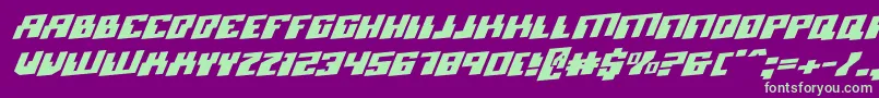 MicronianRotalic Font – Green Fonts on Purple Background