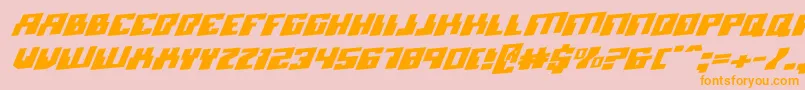 MicronianRotalic Font – Orange Fonts on Pink Background