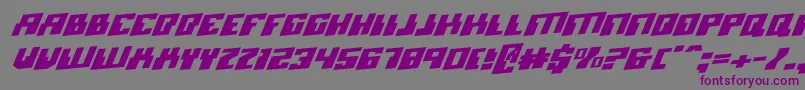 MicronianRotalic Font – Purple Fonts on Gray Background