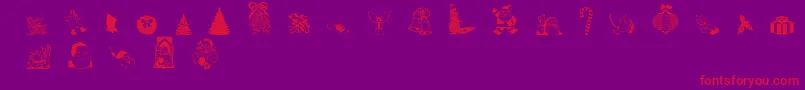 Christmas Debbie Font – Red Fonts on Purple Background