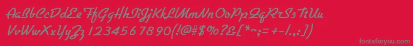 GallanteRegular Font – Gray Fonts on Red Background