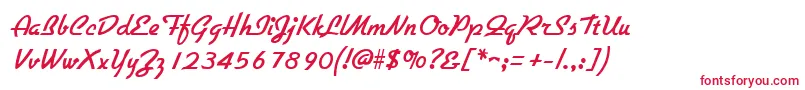 GallanteRegular Font – Red Fonts on White Background