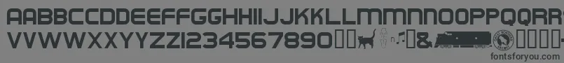 フォントEmpirebuilder – 黒い文字の灰色の背景