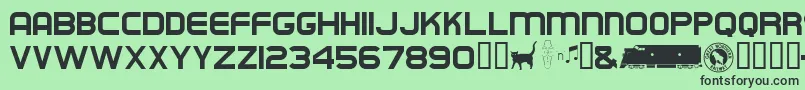 Empirebuilder Font – Black Fonts on Green Background