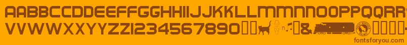 Empirebuilder Font – Brown Fonts on Orange Background