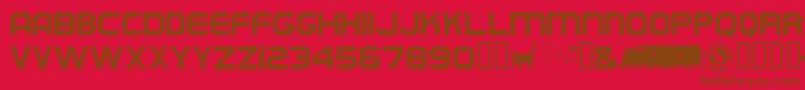 Empirebuilder Font – Brown Fonts on Red Background