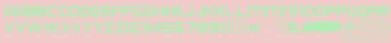 Empirebuilder Font – Green Fonts on Pink Background