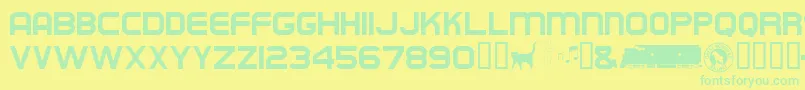 Empirebuilder Font – Green Fonts on Yellow Background