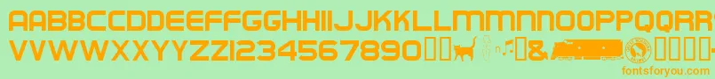 Empirebuilder Font – Orange Fonts on Green Background