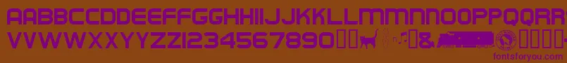 Empirebuilder Font – Purple Fonts on Brown Background