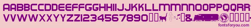 Empirebuilder Font – Purple Fonts on Pink Background