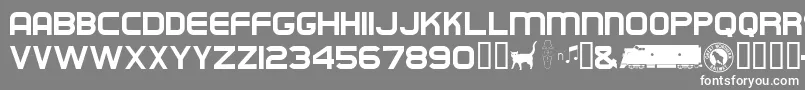 フォントEmpirebuilder – 灰色の背景に白い文字