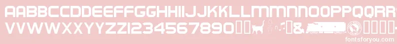 Empirebuilder Font – White Fonts on Pink Background