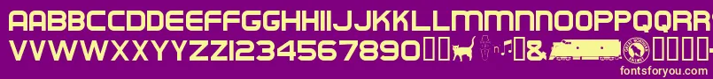 Empirebuilder Font – Yellow Fonts on Purple Background