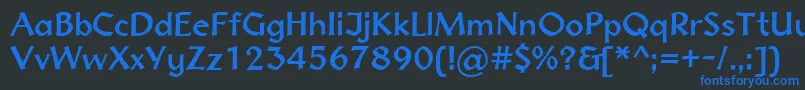 Normadica43Db Font – Blue Fonts on Black Background