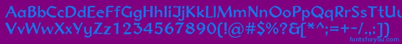 Normadica43Db Font – Blue Fonts on Purple Background