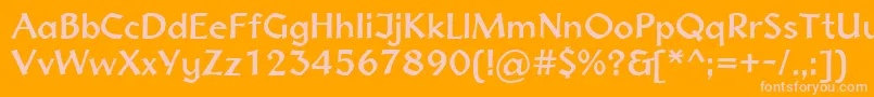 Normadica43Db Font – Pink Fonts on Orange Background