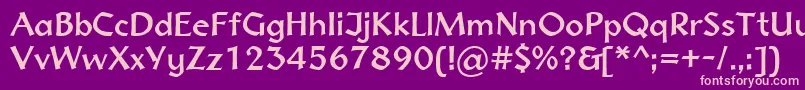 Normadica43Db Font – Pink Fonts on Purple Background