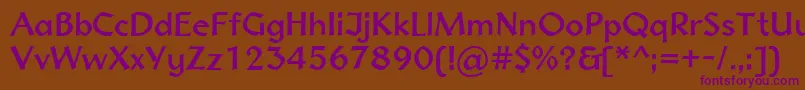 Normadica43Db Font – Purple Fonts on Brown Background