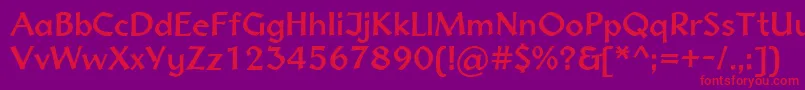 Normadica43Db Font – Red Fonts on Purple Background