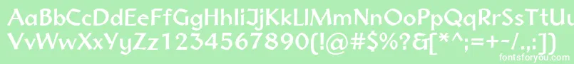 Normadica43Db Font – White Fonts on Green Background