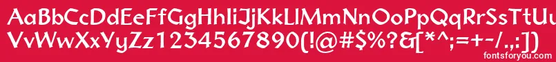 Normadica43Db Font – White Fonts on Red Background
