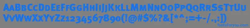Metablackcapsc Font – Blue Fonts on Gray Background