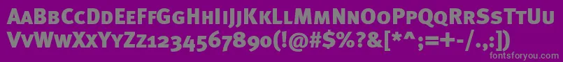 Metablackcapsc Font – Gray Fonts on Purple Background