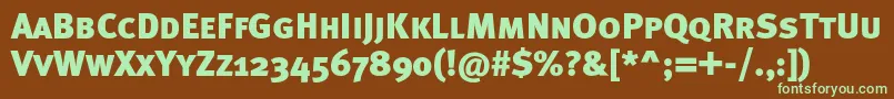 Шрифт Metablackcapsc – зелёные шрифты на коричневом фоне