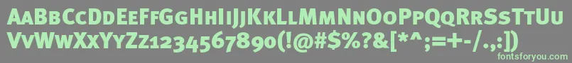 Metablackcapsc Font – Green Fonts on Gray Background