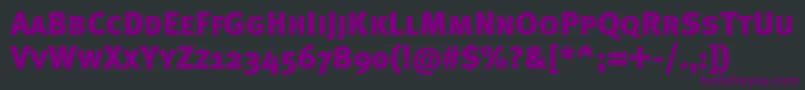 フォントMetablackcapsc – 黒い背景に紫のフォント