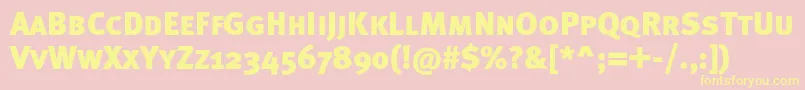 Metablackcapsc Font – Yellow Fonts on Pink Background