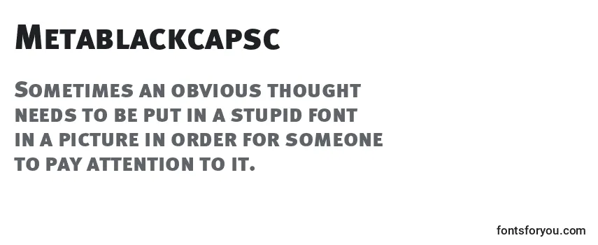 Шрифт Metablackcapsc