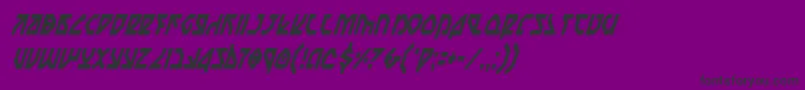 NostromoCondensedItalic Font – Black Fonts on Purple Background