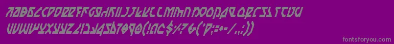 NostromoCondensedItalic Font – Gray Fonts on Purple Background