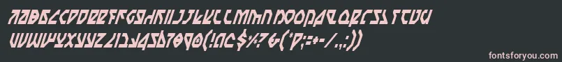 NostromoCondensedItalic Font – Pink Fonts on Black Background