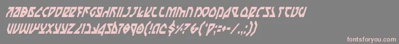 NostromoCondensedItalic Font – Pink Fonts on Gray Background