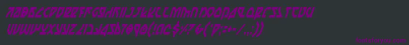Шрифт NostromoCondensedItalic – фиолетовые шрифты на чёрном фоне