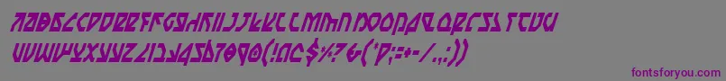 NostromoCondensedItalic Font – Purple Fonts on Gray Background
