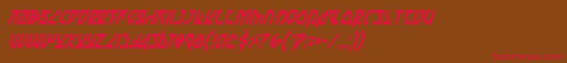 Шрифт NostromoCondensedItalic – красные шрифты на коричневом фоне
