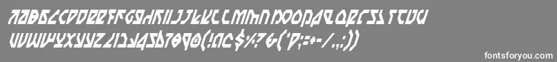 フォントNostromoCondensedItalic – 灰色の背景に白い文字