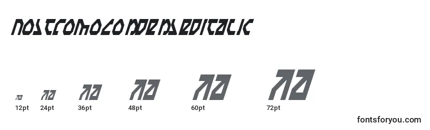 NostromoCondensedItalic Font Sizes