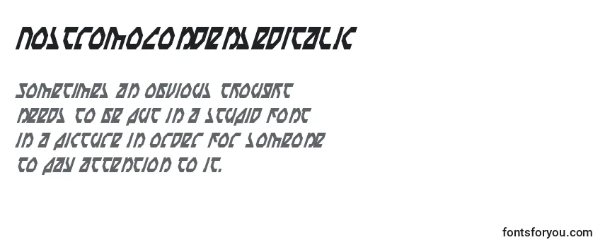NostromoCondensedItalic-fontti