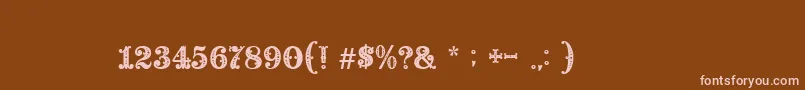 More about BaroccoFloralInitial Font BaroccoFloralInitial Font – Pink Fonts on Brown Background