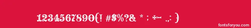 BaroccoFloralInitial Font – White Fonts on Red Background