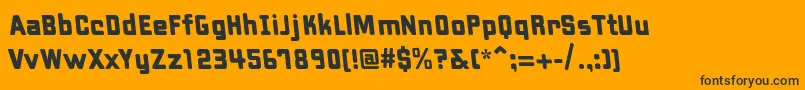 Czcionka PfhipsterReverse – czarne czcionki na pomarańczowym tle