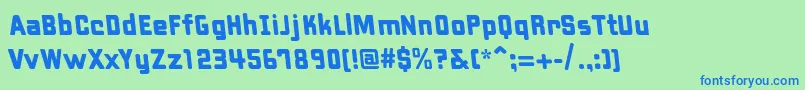 Fonte PfhipsterReverse – fontes azuis em um fundo verde